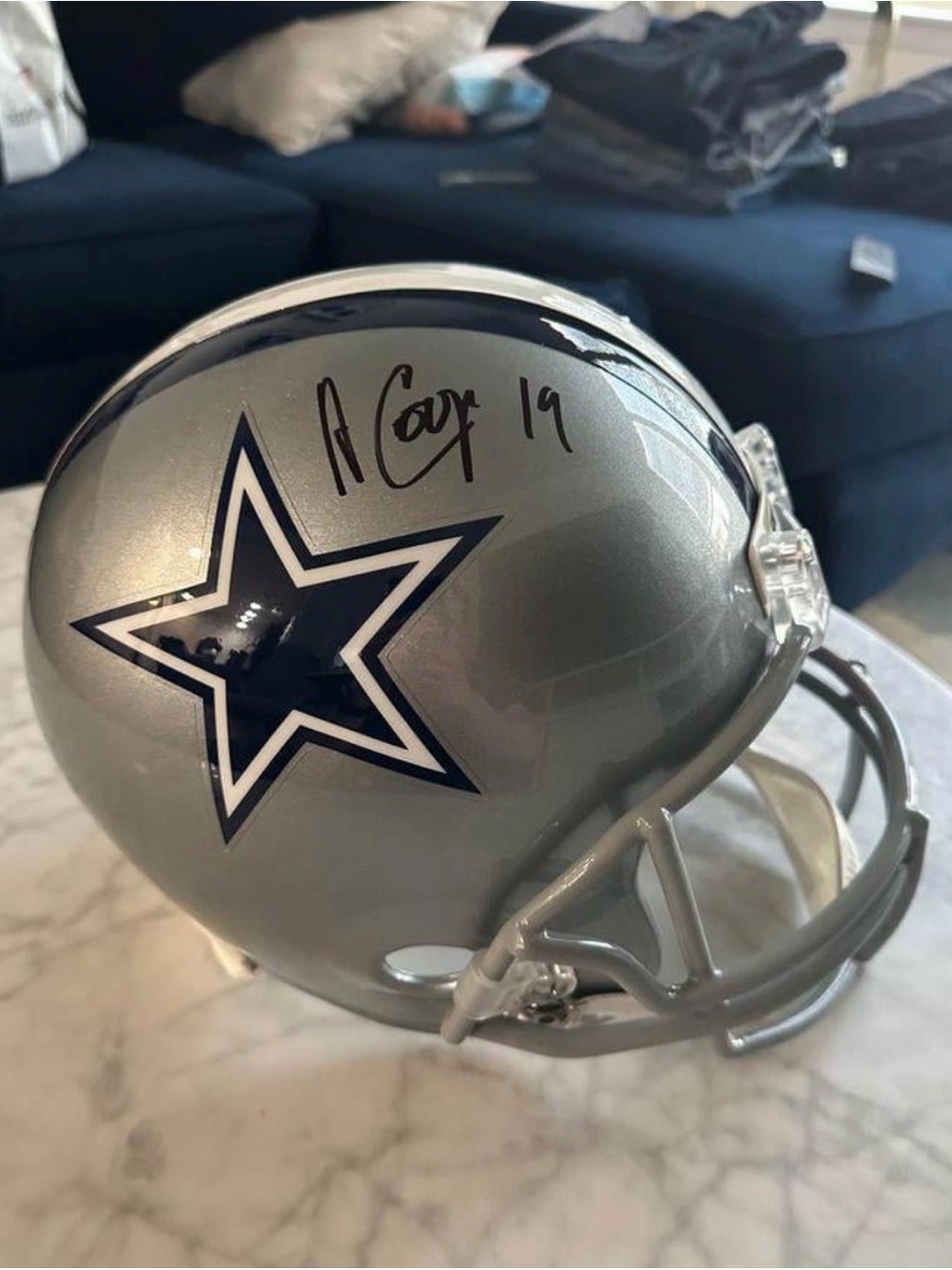 Dallas Cowboys Silver Autographed Replica Helmet